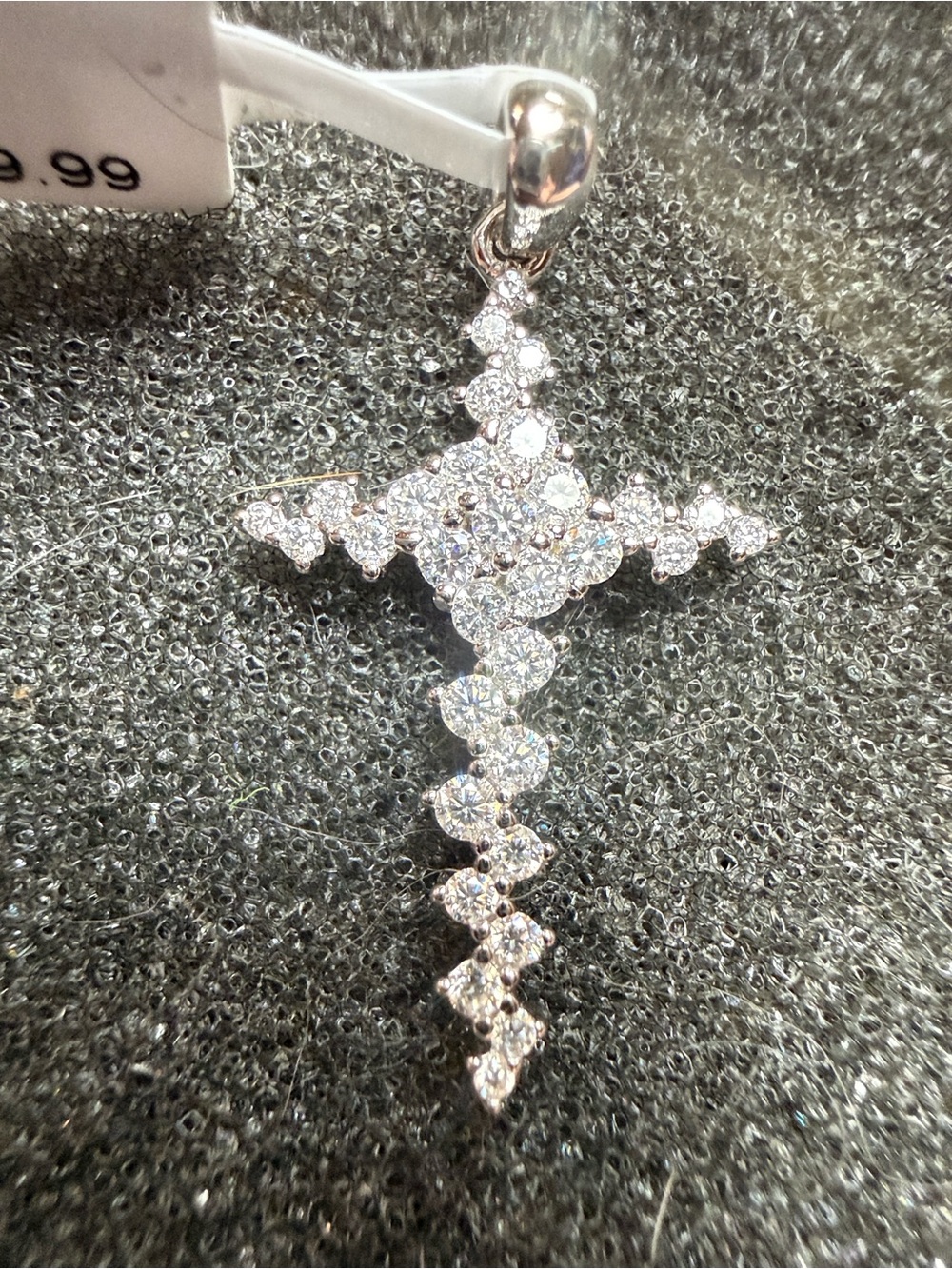 GRA CERTIFIED MOISSANITE DIAMOND 1CT CROSS PENDANT 925 STERLING SILVER NEW - Picture 5 of 13